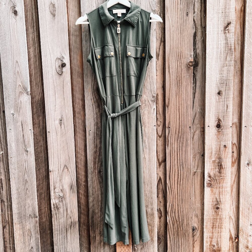 Michael Kors Women's Sleeveless Wide Leg Jumpsuit